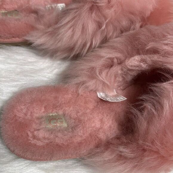 Ugg Women’s Pink Fuzzalicious Slippers Size 10 - Picture 6 of 9